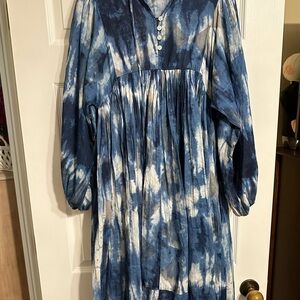 Clara the Label Blue and White Tie-Dye Dress XS